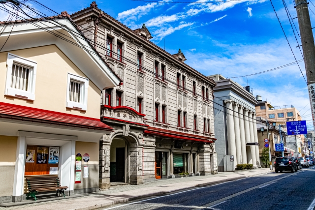 会津若松　七日町通りの町並み