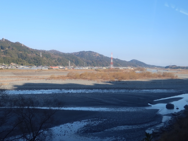 大井川鉄道大井川本線から見た大井川