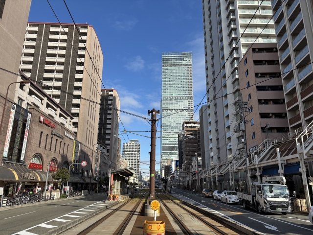 阿倍野の街並み