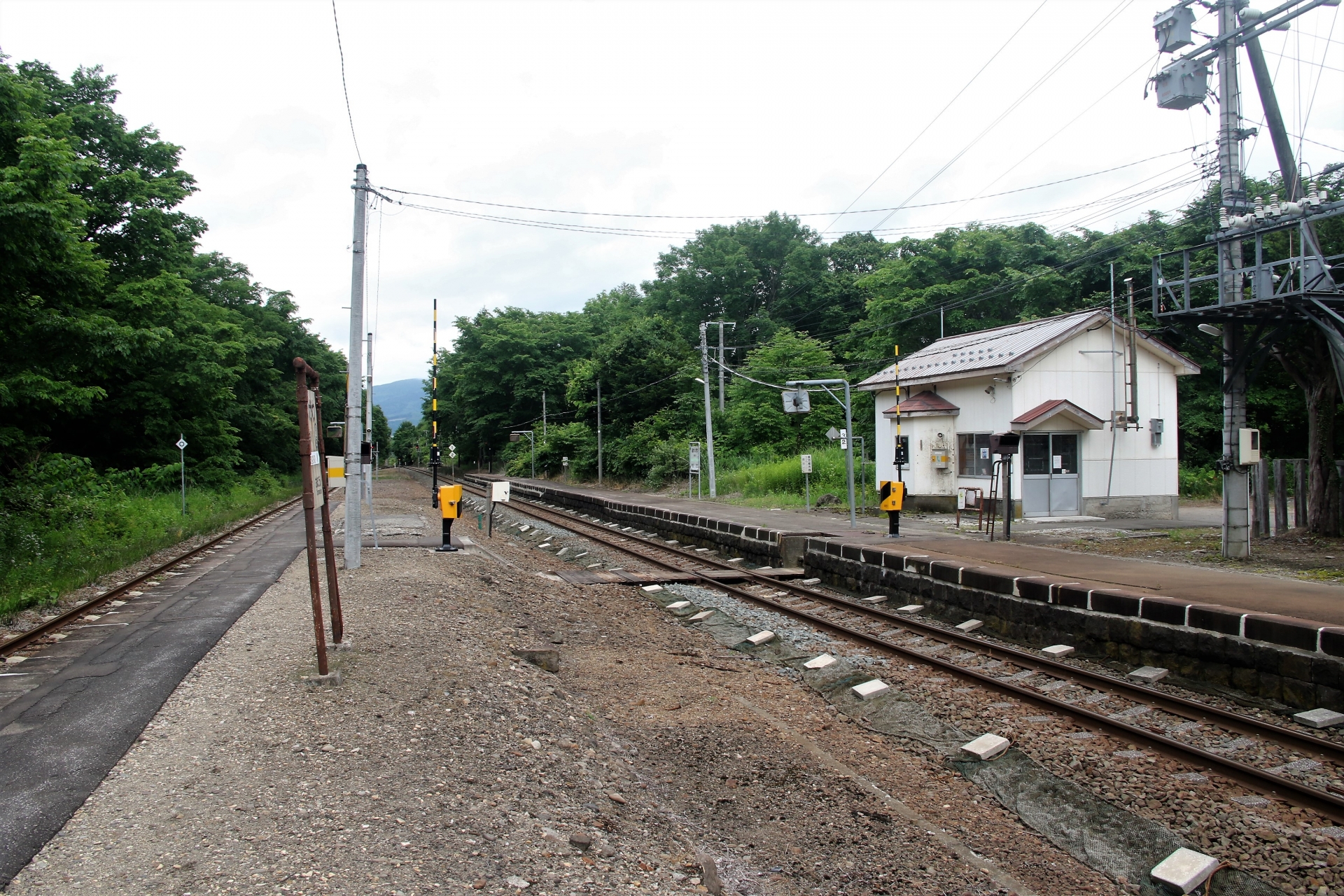 函館本線・赤井川駅ホーム函館方面