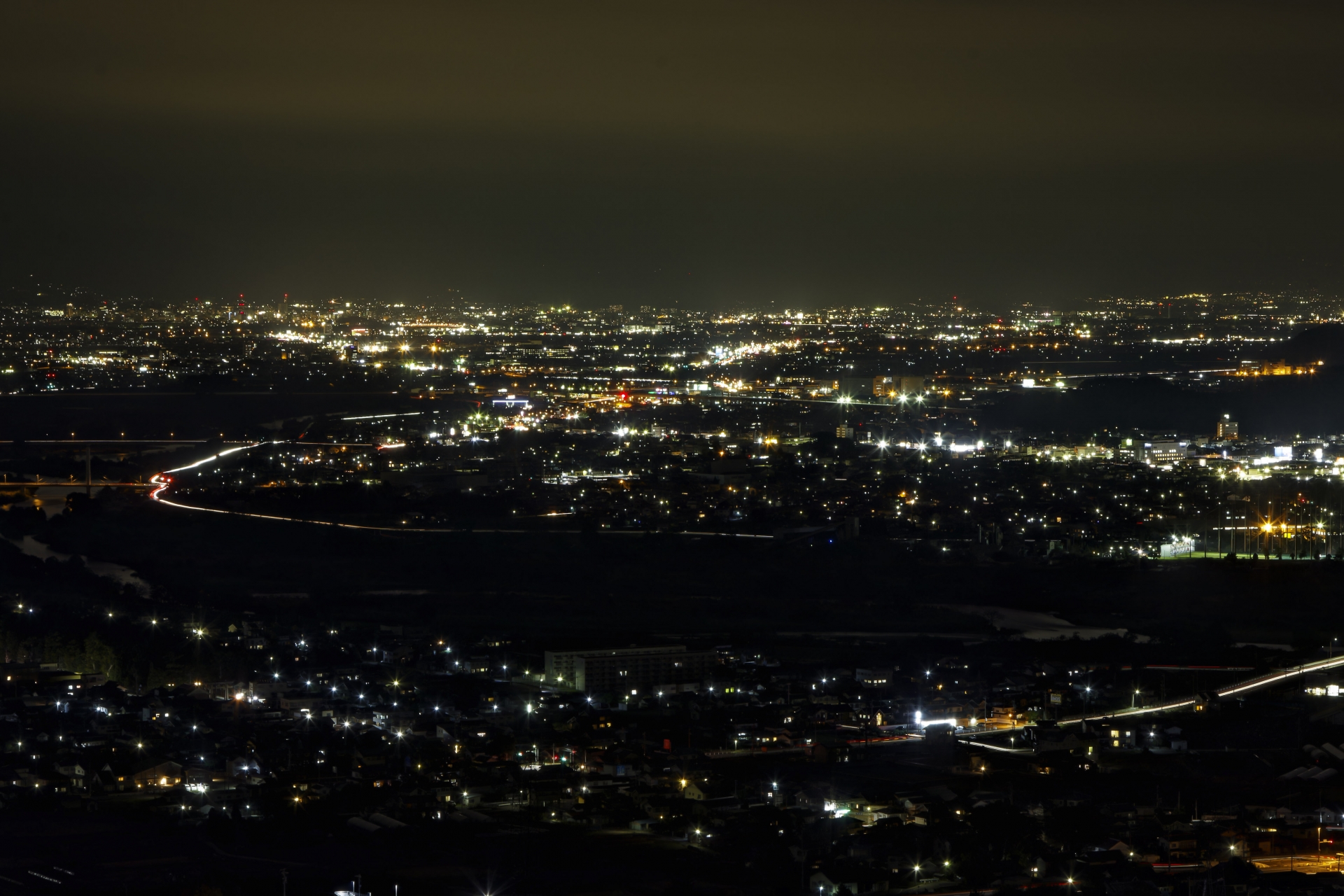 姨捨駅からの夜景