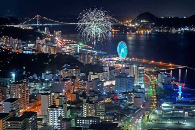 海峡ゆめタワーから望む海峡ファンファーレ