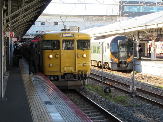 115系D08編成と8600系しおかぜE12編成