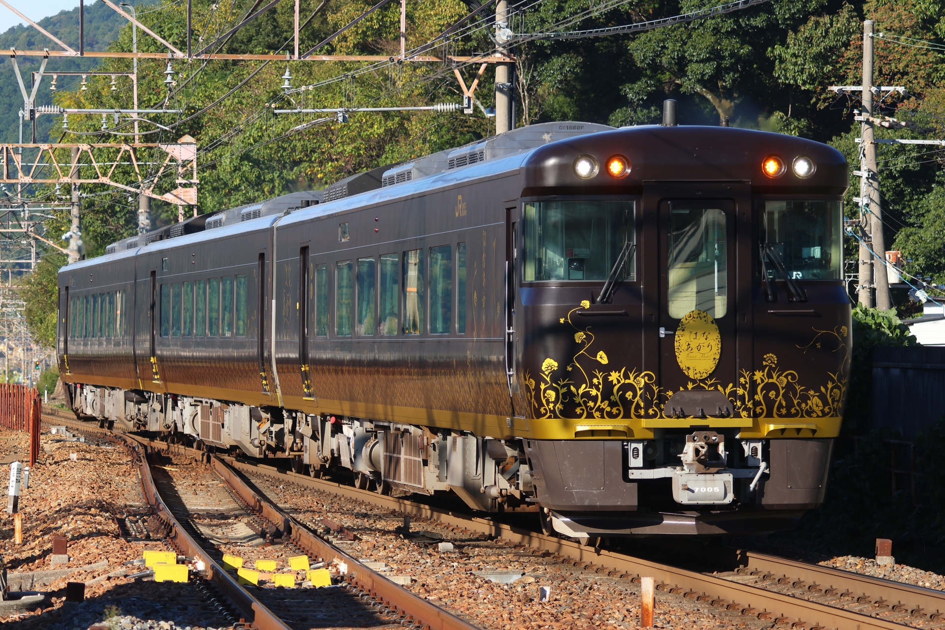 播但線の特急列車「はまかぜ」として使用されいたキハ189系をもとに作られた特急列車「はなあかり」