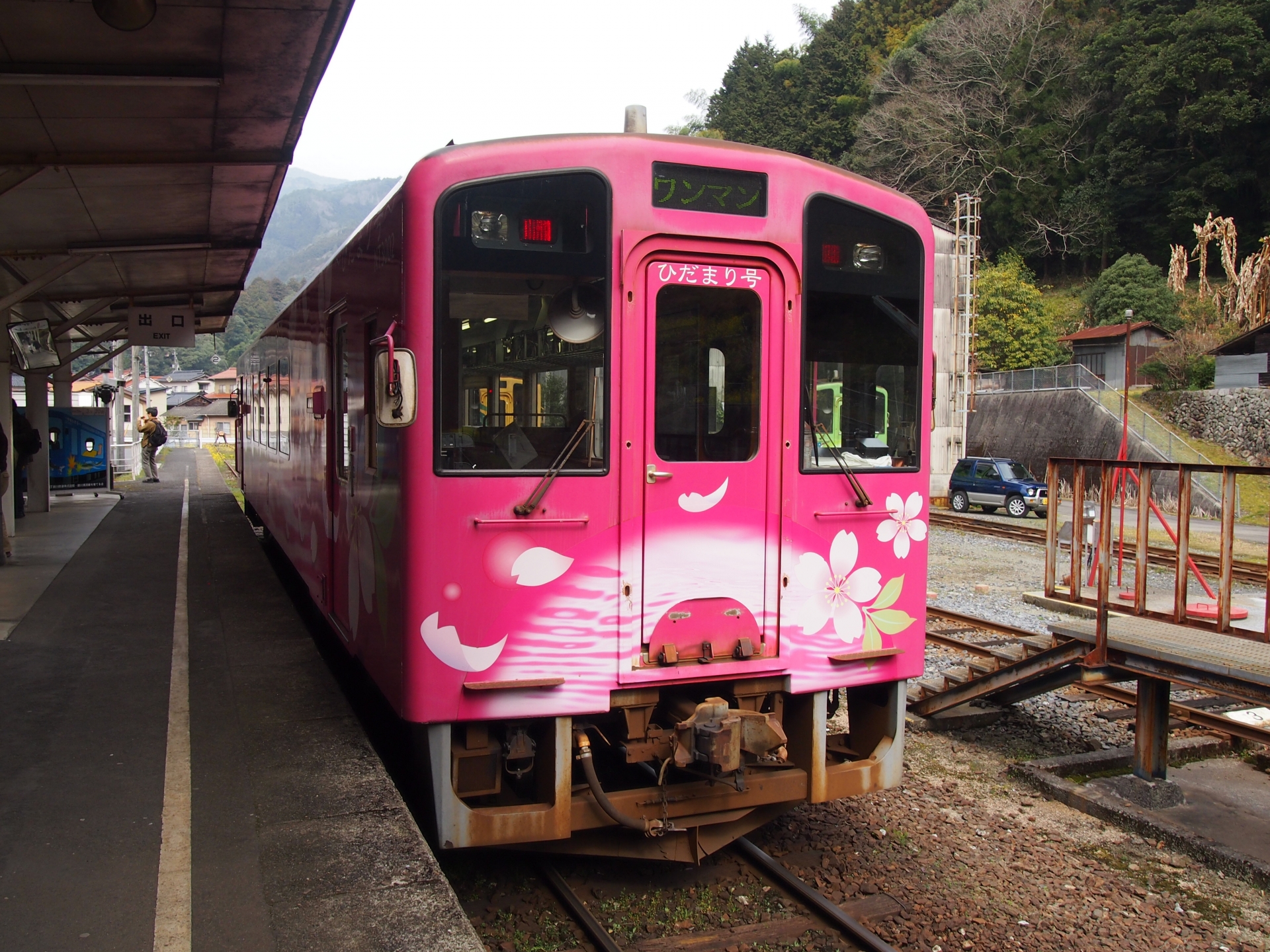 錦川清流鉄道NT3002ひだまり号「桜のピンク」
