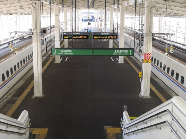 JR東日本上越新幹線　ガーラ湯沢駅　実際にはここにE6系とE7系が並びます