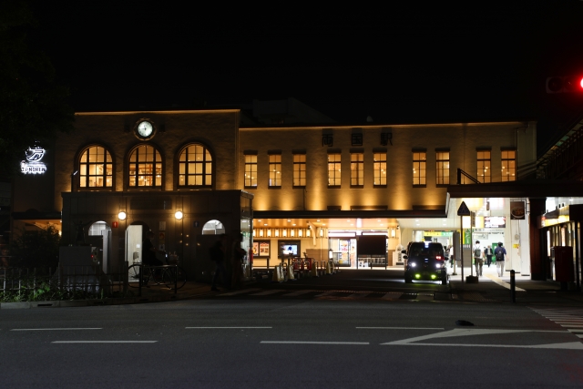 夜の両国駅西口