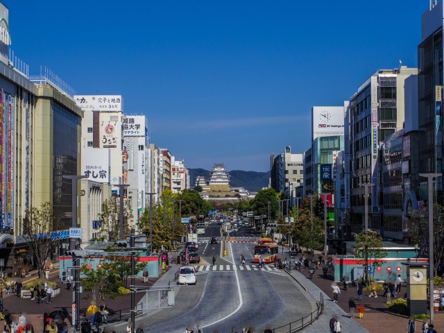 JR姫路駅から姫路城